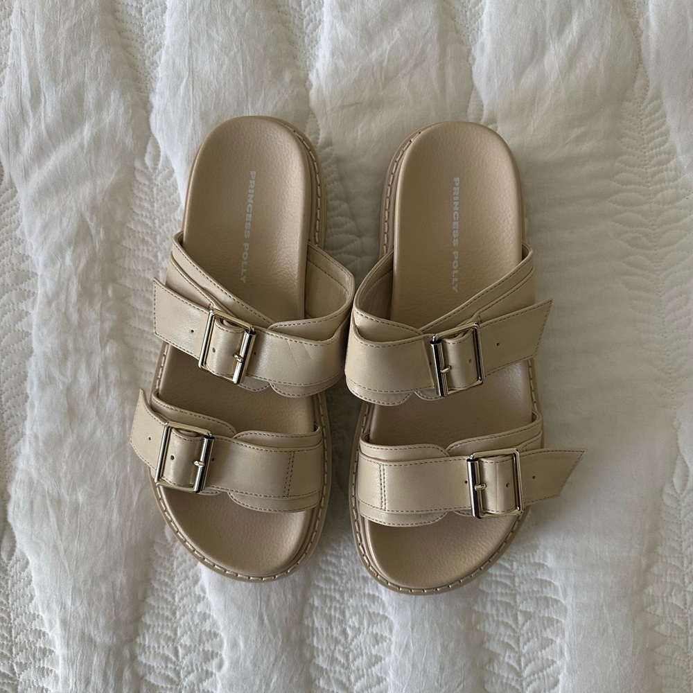 Princess Polly Ma Belle Sandals Cream